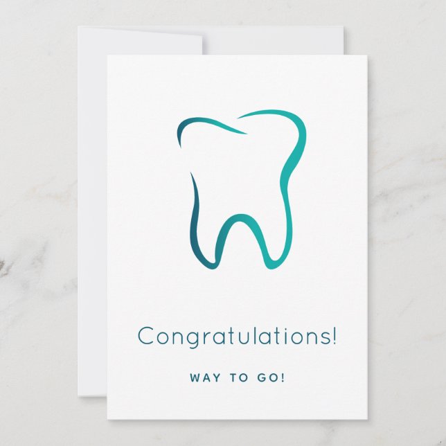 Dental Tooth Dentistry Medical Image Graduation Card (Front)
