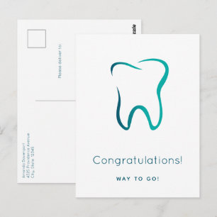 Dental Tooth Dentistry Medical Image Graduation Postcard