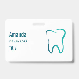 Dental Tooth Dentistry Medical Image ID Badge