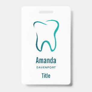 Dental Tooth Dentistry Medical Image ID Badge