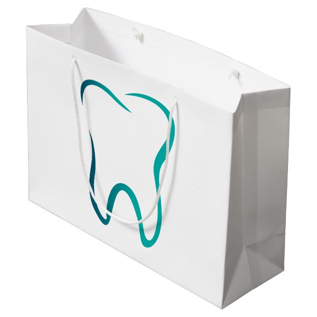 Dental Tooth Dentistry Medical Image Large Gift Bag (Back Angled)