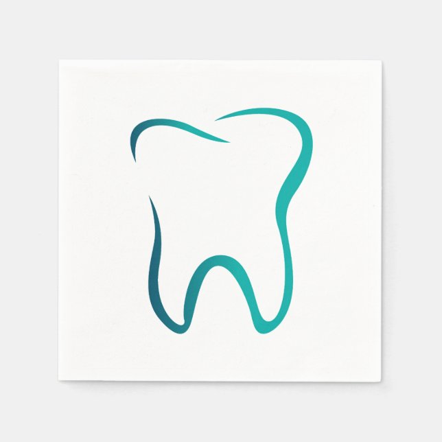Dental Tooth Dentistry Medical Image Napkin (Front)