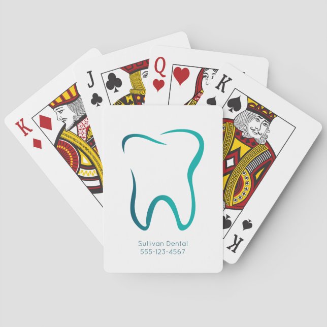 Dental Tooth Dentistry Medical Image Playing Cards (Back)