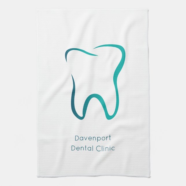 Dental Tooth Dentistry Medical Image Tea Towel (Vertical)