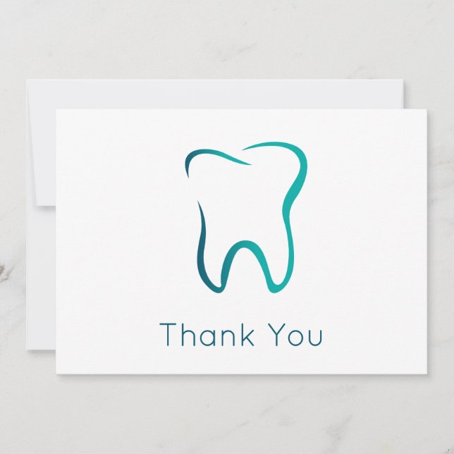 Dental Tooth Dentistry Medical Image Thank You Card (Front)