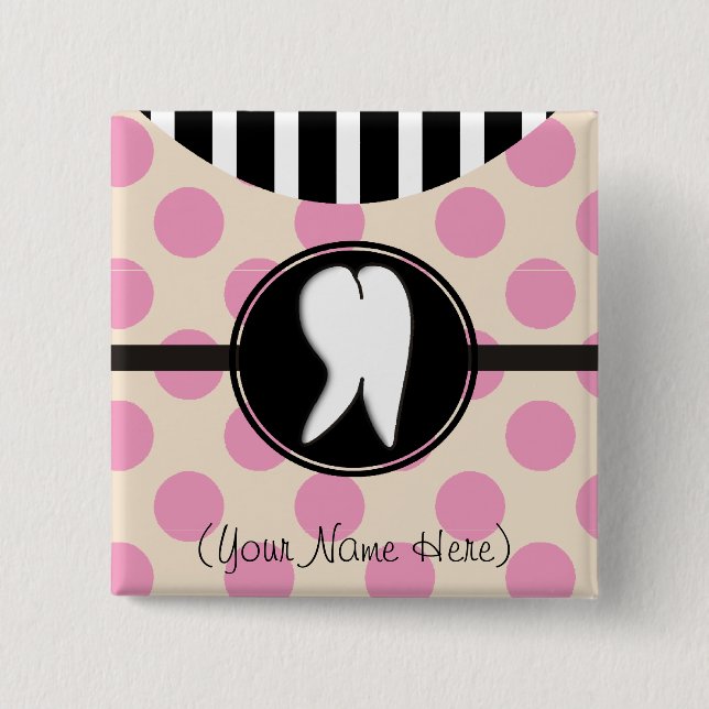 Dental Tooth Design Gifts 15 Cm Square Badge (Front)