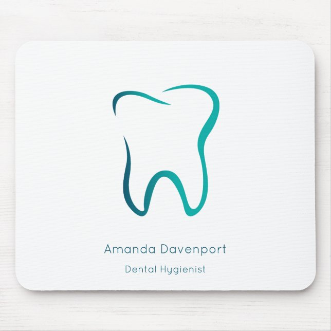 Dental Tooth Image Dentistry Clinic Mouse Mat (Front)