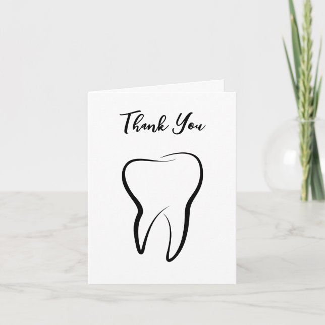 Dental Tooth Medical Dentistry Thank You Card (Front)
