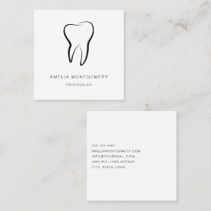 Dental Tooth Medical Graphic Dentistry Square Business Card