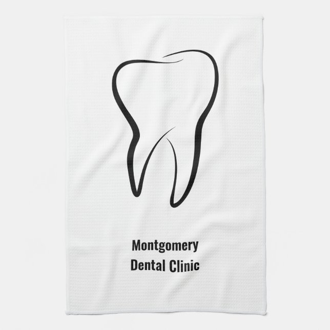 Dental Tooth Medical Graphic Dentistry Tea Towel (Vertical)