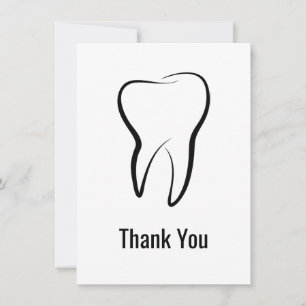 Dental Tooth Medical Graphic Dentistry Thank You Card