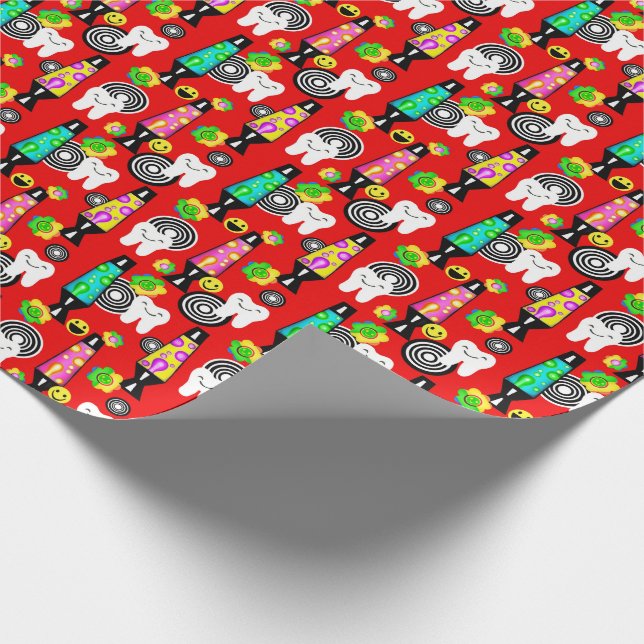 Dental Tooth /Retro 60"s RDH Fun Wrapping Paper (Corner)