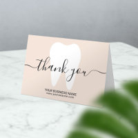 Dental White Tooth Plain Beige Dentist Thank You