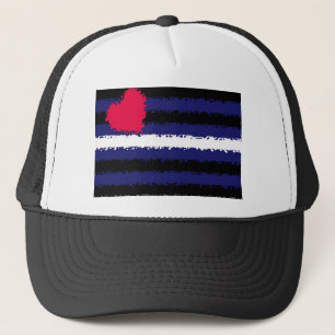 Dented Leather Pride Flag Trucker Hat