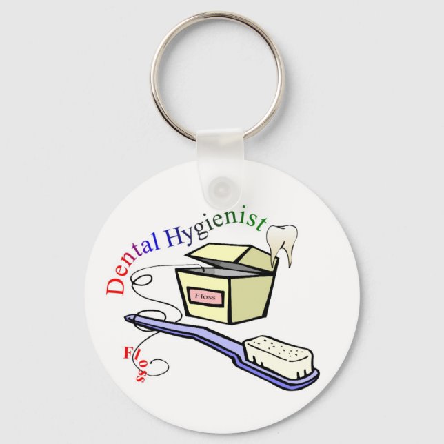 Dential Hygienist T-shirts and Gifts Key Ring (Front)
