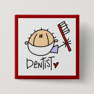 Dentist 15 Cm Square Badge