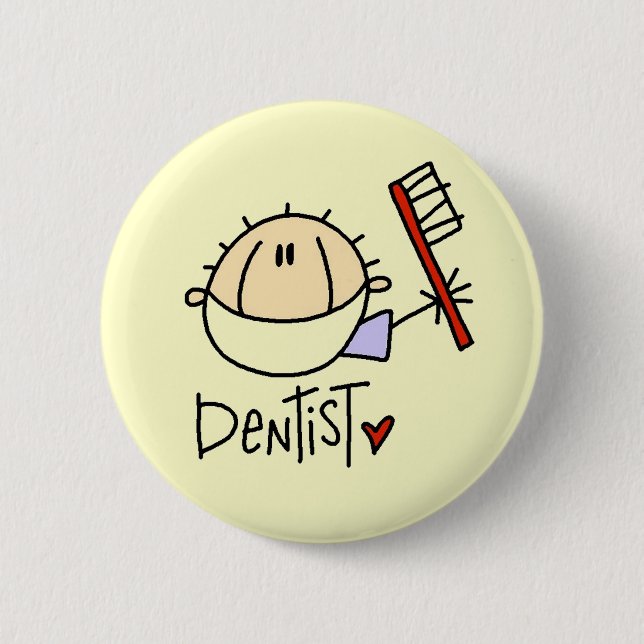 Dentist 6 Cm Round Badge (Front)
