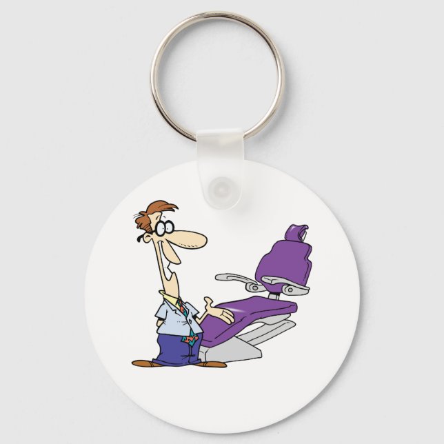 Dentist And The Dental Surgery Chair Key Ring (Front)