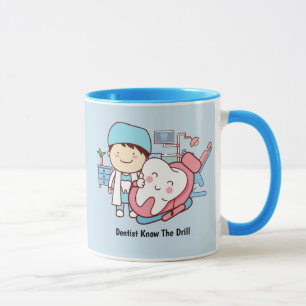 Dentist and tooth illustration mug