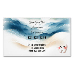 Dentist Appointment Whimsical Magnetic Business Card