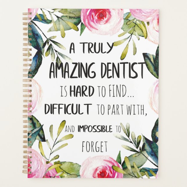 Dentist appreciation Doctor Thank you Gift Quote Planner (Front)