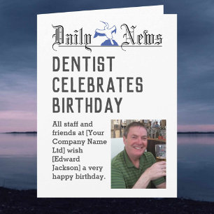 Dentist Birthday Card to Personalize