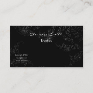 Dentist Black Starry Night Business Card