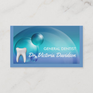 Dentist Blue Bubble Design Business Card