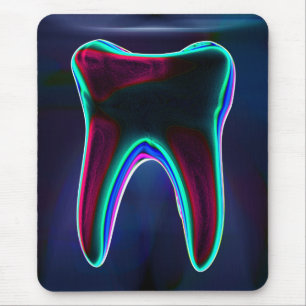 Dentist Blue Glowing Tooth Mousepad