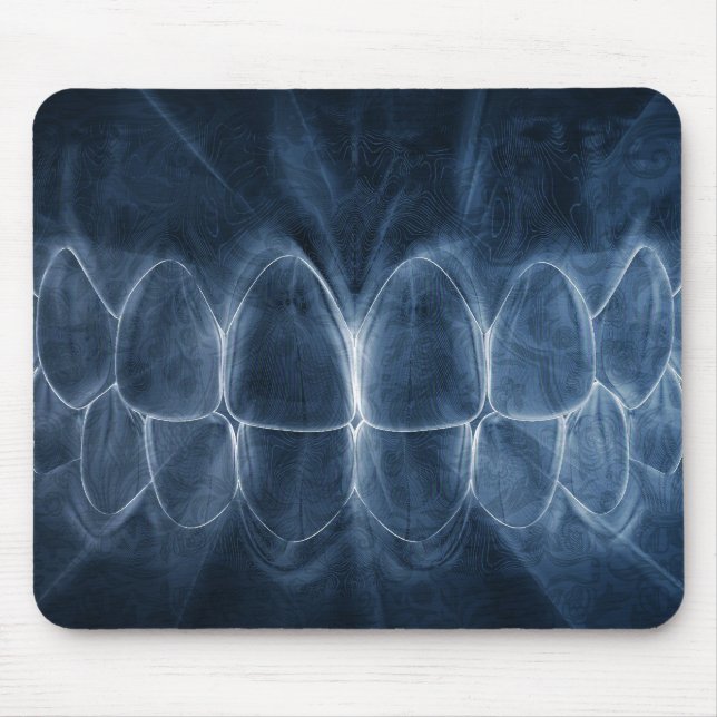 Dentist Blue Teeth Bite Mousepad (Front)