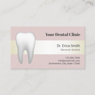 Dentist Blush Pink & Ivory Dental Appointment Card