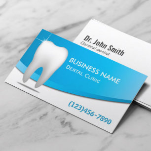 Dentist Bright Tooth Modern Dental Care Business Card