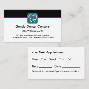 Dentist Budget Appointment Business Cards