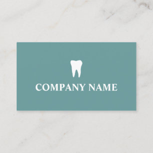 Dentist business card template with tooth logo