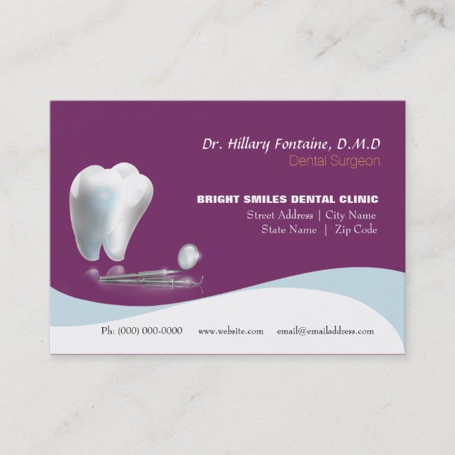 Dentist Business Card With Appointment Card (Front)