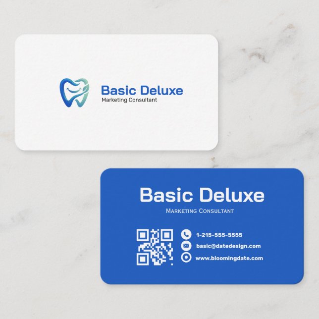 Dentist Business Card with QR code (Front/Back)