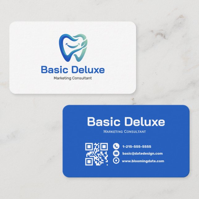 Dentist Business Card with QR code (Front/Back)