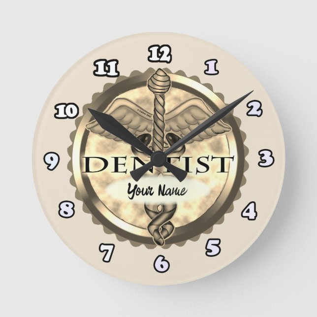 Dentist Caduceus clock (Front)