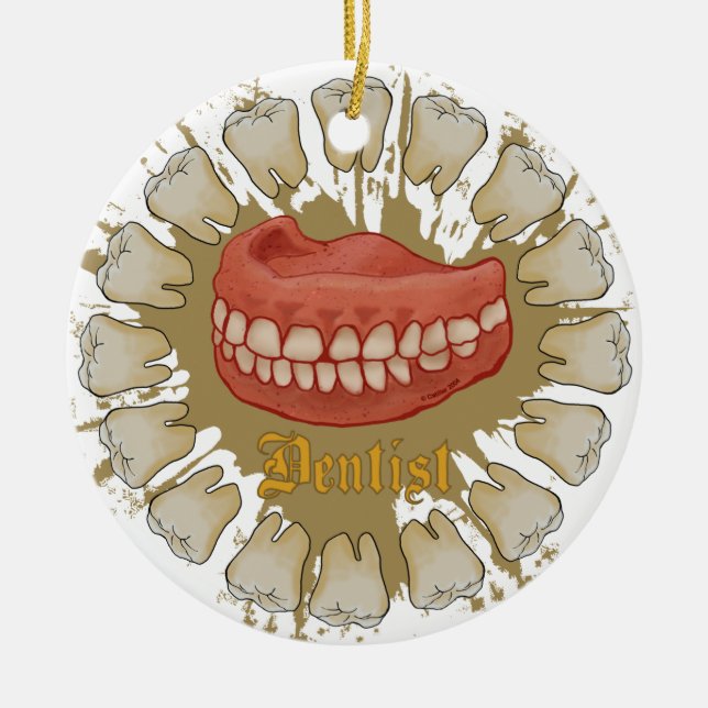 Dentist Ceramic Tree Decoration (Front)