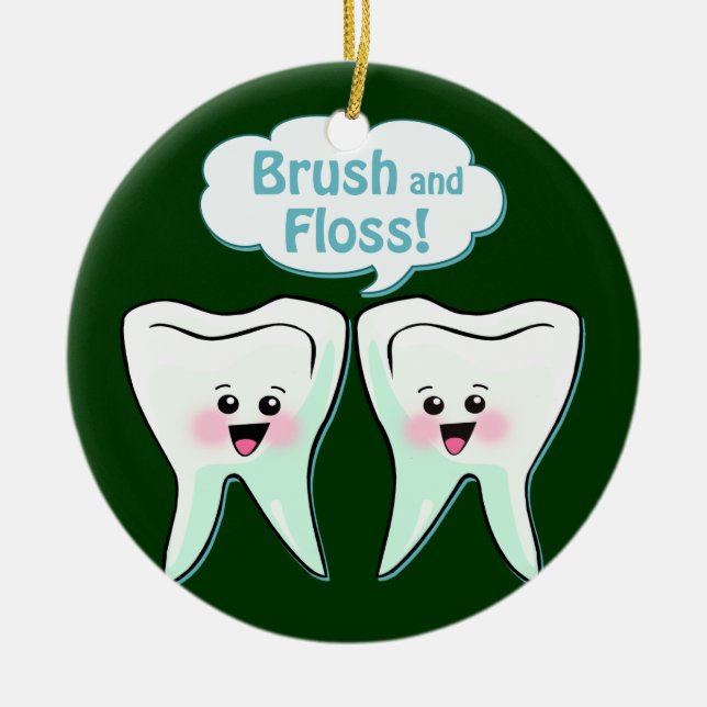 Dentist Ceramic Tree Decoration (Front)