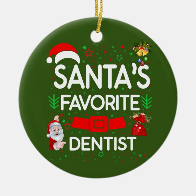 Dentist Ceramic Tree Decoration (Front)