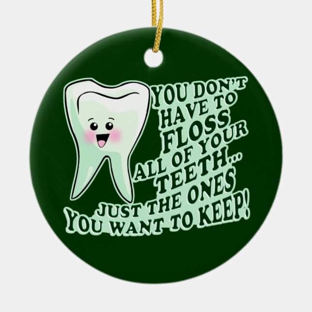 Dentist Ceramic Tree Decoration (Front)