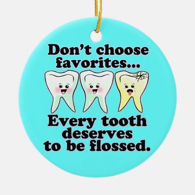 Dentist Ceramic Tree Decoration (Front)