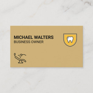 Dentist Chair Tooth Logo Business Card