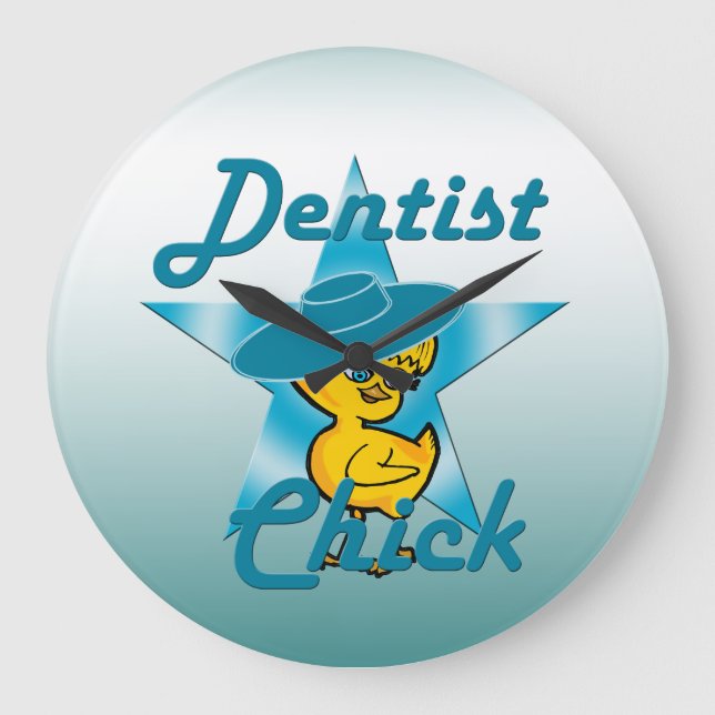 Dentist Chick #7 Large Clock (Front)