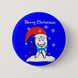 Dentist Christmas Cards and Gifts 6 Cm Round Badge