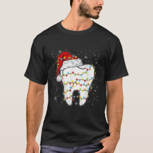 Dentist Christmas Cute Dental Santa Hat Xmas Teeth T-Shirt