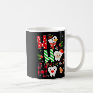 Dentist Christmas Fun Tooth Dental Gift Red Plaid  Coffee Mug