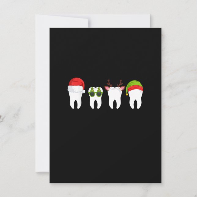 Dentist Christmas, funny tooth Dental gift with Xm Invitation (Front)