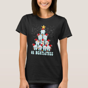 Dentist Christmas Tree Dental Life Santa Tooth Tre T-Shirt